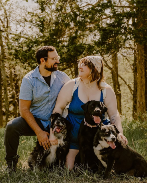 Grace and Brad | Engagement 
Sneak peeks from an evening that felt more like hanging out than a session ✨ Dogs included, of course 🐾